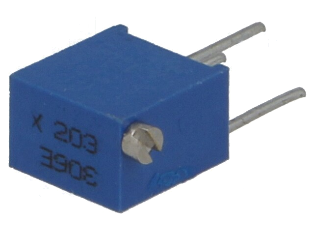Potentiometer: montage-; meerslagen; 20kΩ; 250mW; ±10%; lineair Potentiometer: montage-; meerslagen; 20kΩ; 250mW; ±10%; lineair